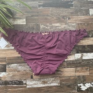 NWT Ruffle Cheeky Bikini Bottom - Shade & Shore - Mauve XL